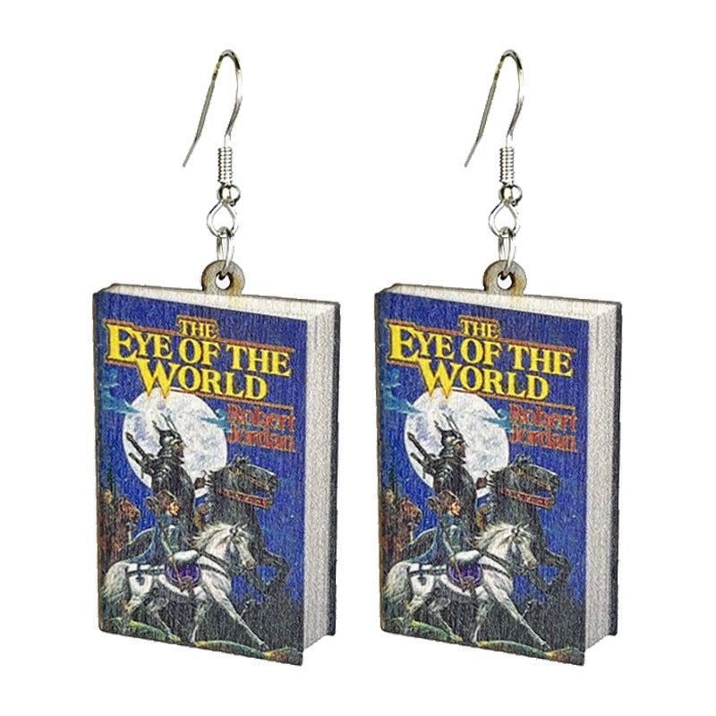 Wholesale 2 Pairs/pack Retro Reading Day Simple Temperament Forest Wood Earrings